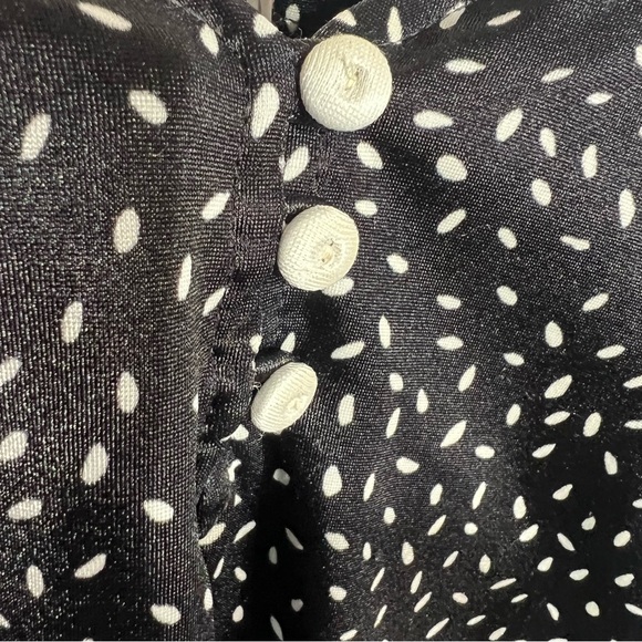 Vintage Modest Swimsuit Women's XL (16/18) Full Cheek Coverage Black and White - Picture 6 of 11